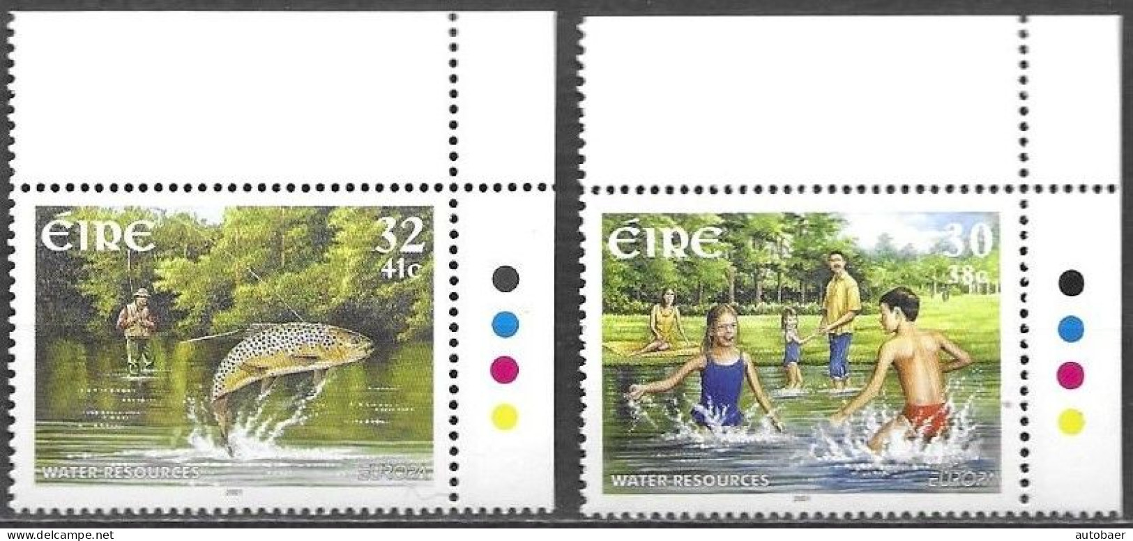 Ireland Irlande Eire Irland 2001 Europa Cept Water Eau Wasser Yv. 1345-46 Mi. 1337-38 MNH Neuf Postfrisch ** - 2001