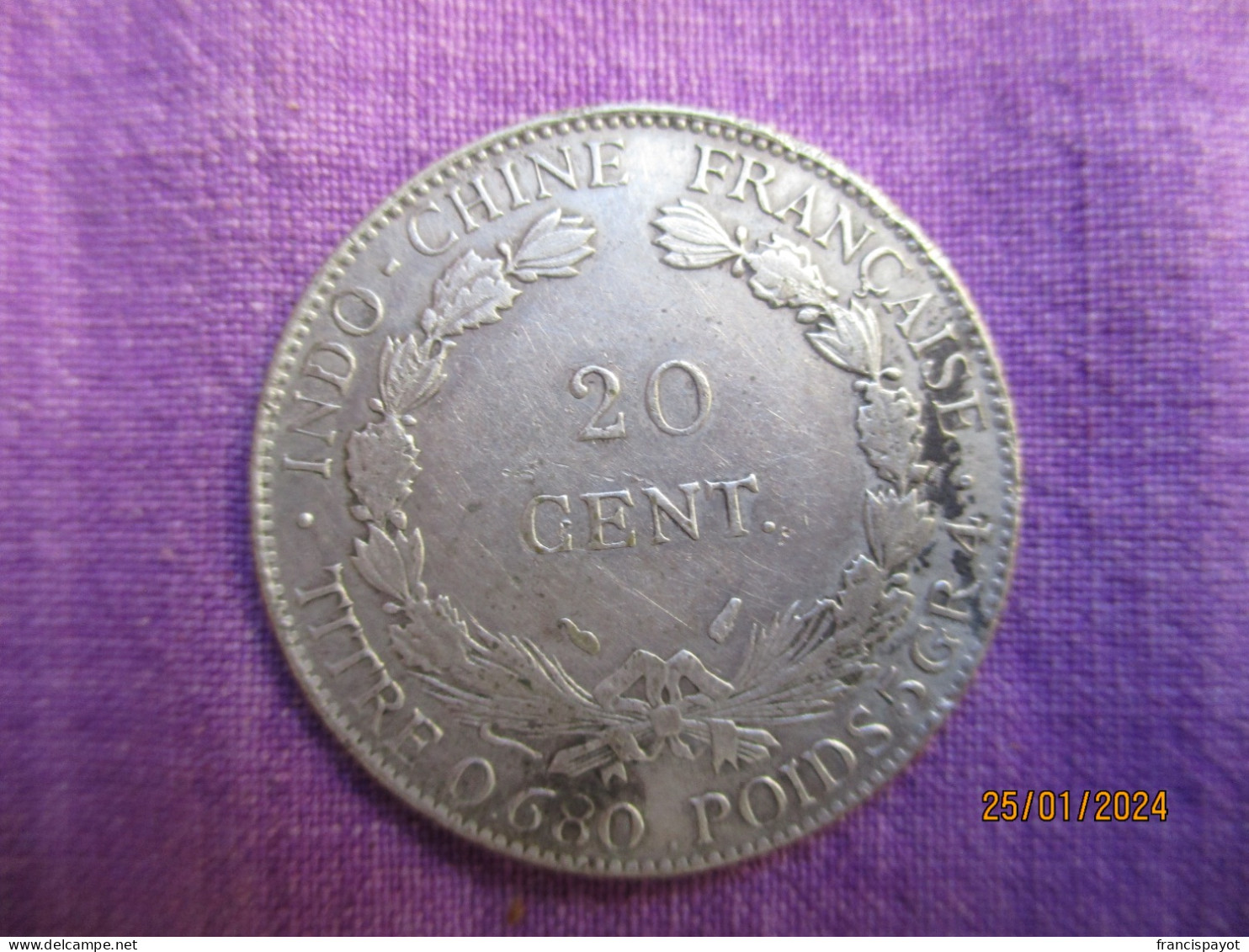 Indochine: 20 Centimes 1937 - Indochina Francesa