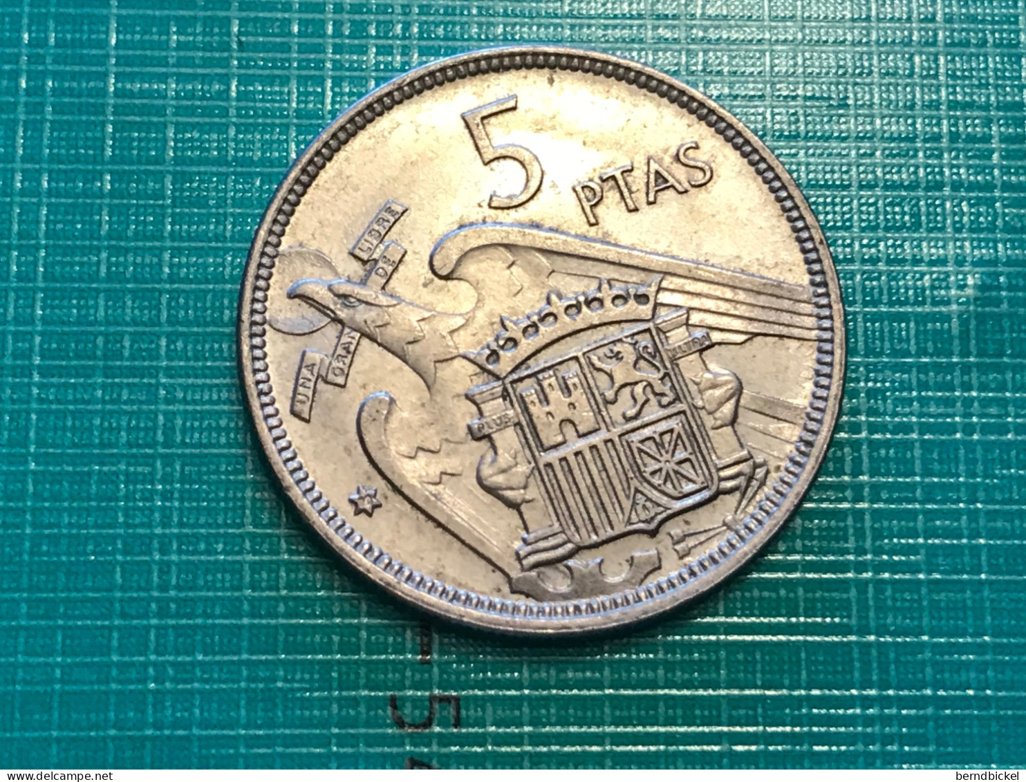 Münze Münzen Umlaufmünze Spanien 5 Pesetas 1957 Im Stern 70 - 5 Pesetas