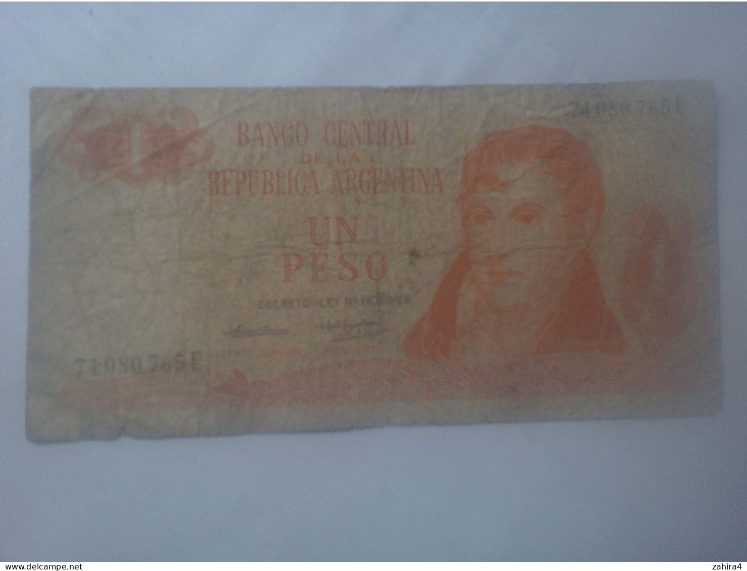 En L'état - Républica Argentina - Un  Peso - 1969 ? - 74.080.765 E - Argentine