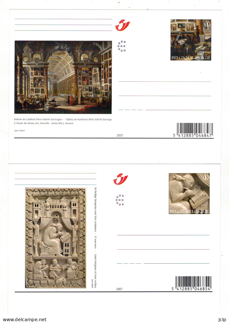 2007 - 3 Cartes - Europa - Oeuvres D'art De L'exposition Europalia. - Cartoline Commemorative - Emissioni Congiunte [HK]