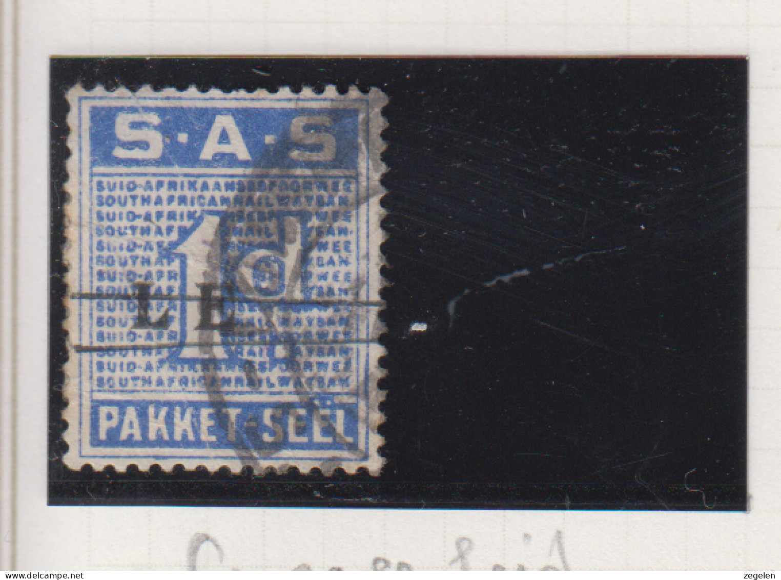 Zuid-Afrika Spoorwegzegel(railway Parcel Stamps) Cat.H.S. Hagen/Naylor : SAR-SAS 6.1 Langeenheid - Altri & Non Classificati