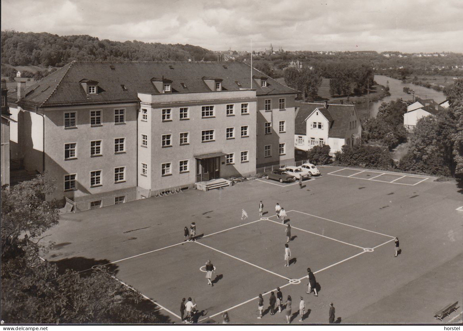 D-74177 Bad Friedrichshall - Kindersolbad - Sportplatz - Cars - Mercedes Heckflosse - VW Käfer (Echt Fotokarte ) - Bad Friedrichshall