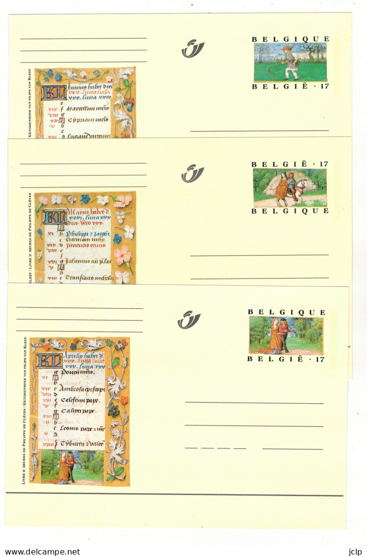 1997 - (12 Kaarten) - Briefkaarten Met Miniaturen Van De 12 Maanden Van Het Jaar.  Filips Van Kleef - Philippe De Clèves - Cartoline Commemorative - Emissioni Congiunte [HK]