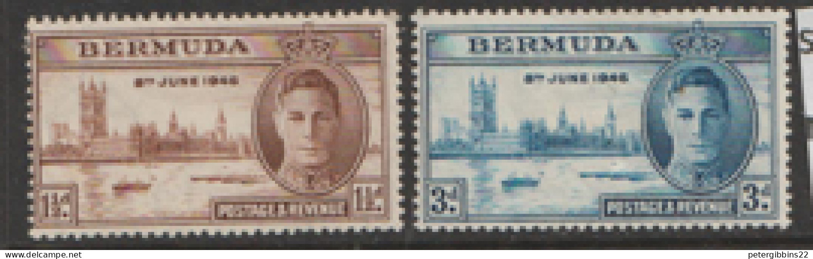 Bermuda  1946  SG 123-4  Victory   Mounted Mint - Bermuda