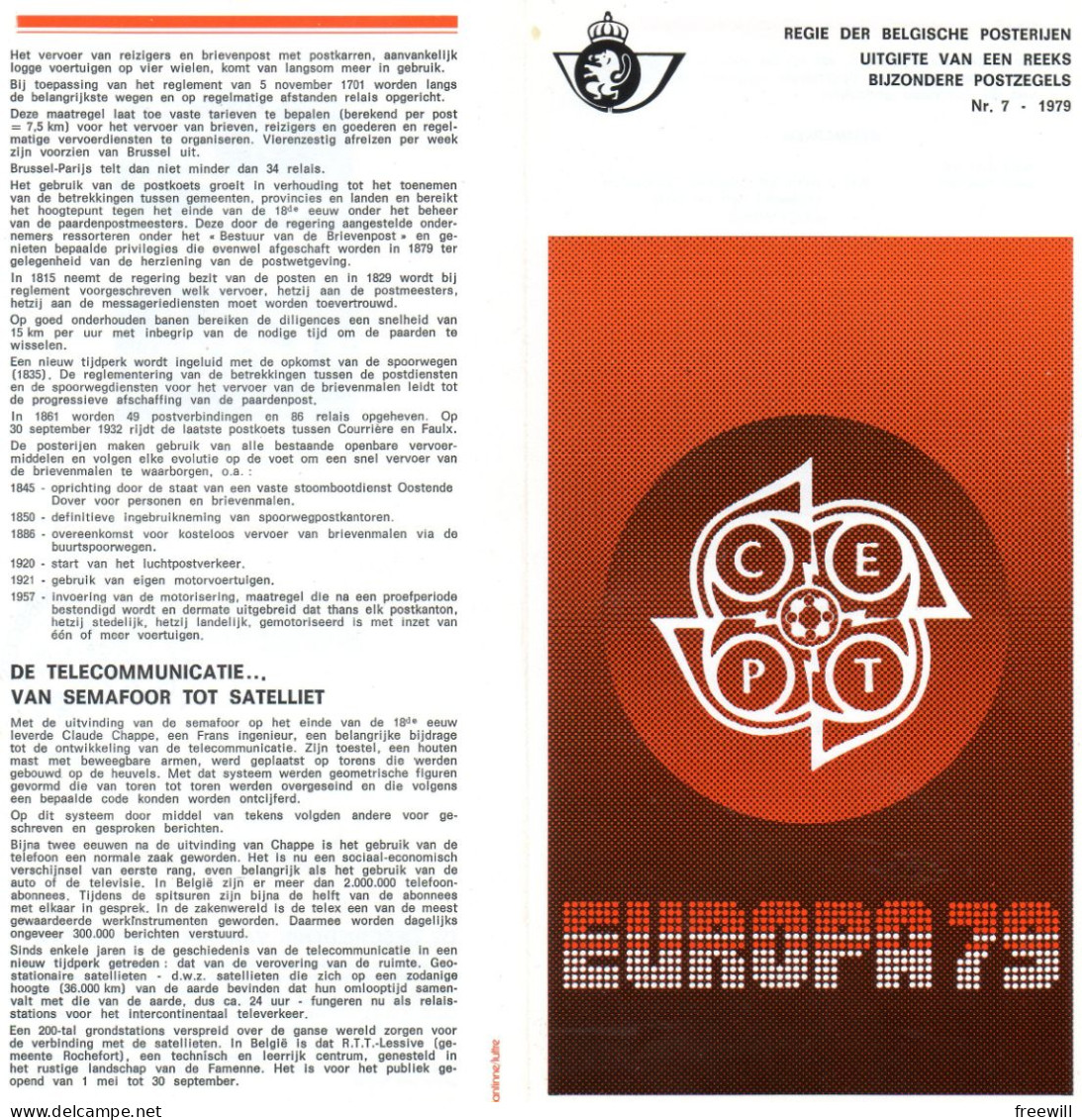 Europa 1979 - Postkantoorfolders