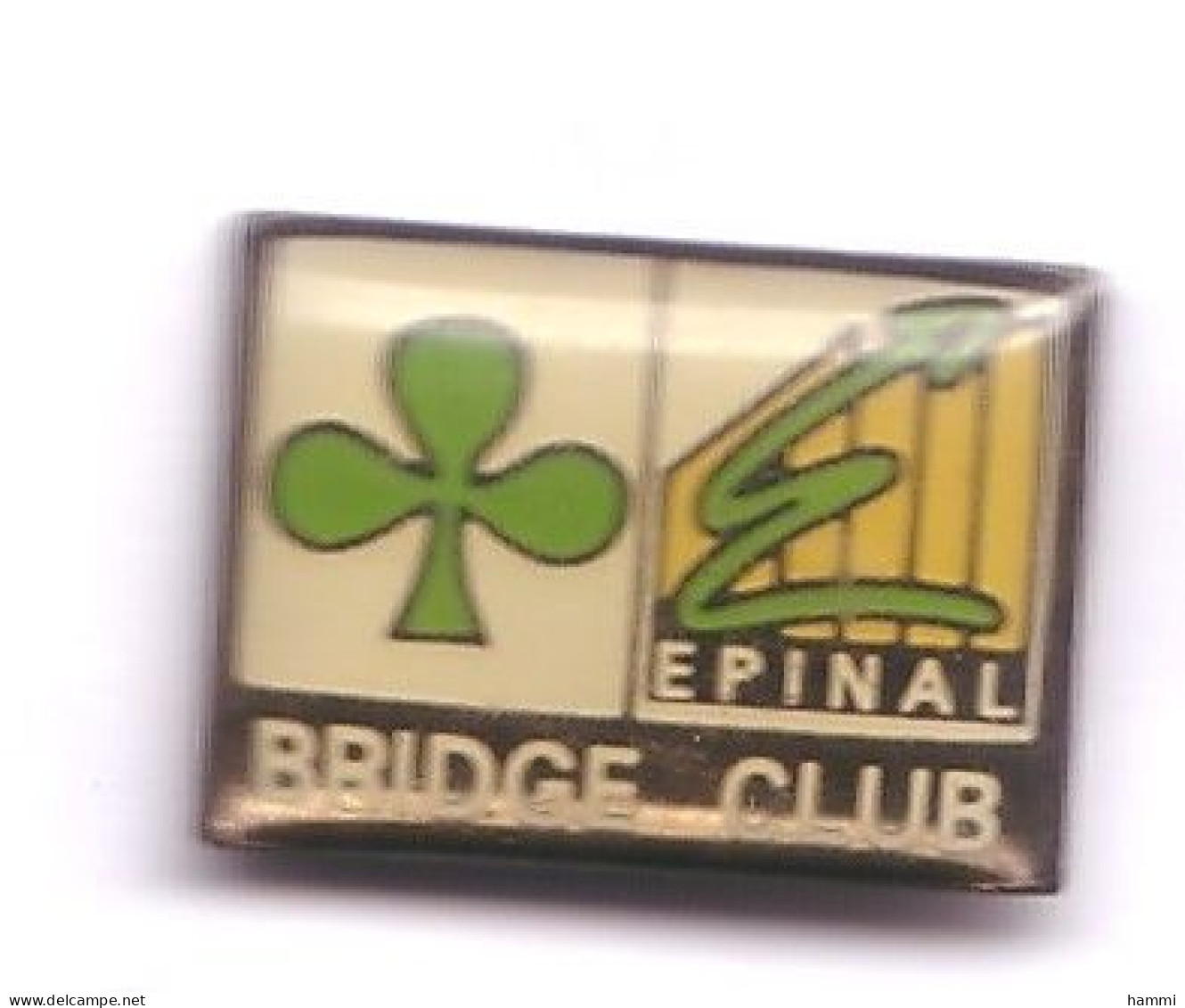 DD44 Pin's Jeu Cartes Bridge Club Épinal Vosges Avec Trèfle Achat Immédiat - Jeux