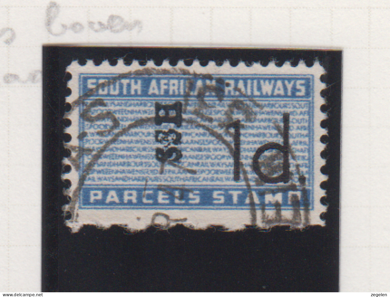 Zuid-Afrika Spoorwegzegel(railway Parcel Stamps) Cat.H.S. Hagen/Naylor : SAR-SAS 8.1 HSS Hartenbos - Sonstige & Ohne Zuordnung