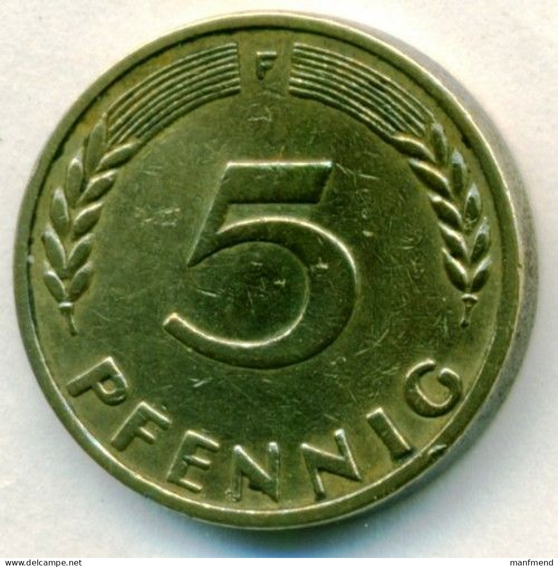 Germany - 1949 - KM 102 - 5 Pfennig - Mintmark "F" - Stuttgart - VF+ - 5 Pfennig