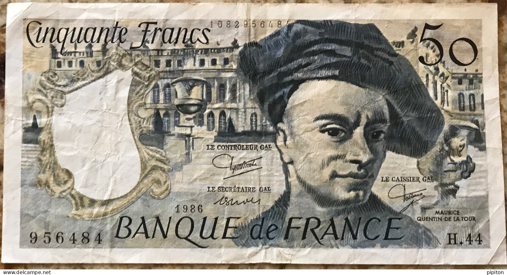 Billet 50 F France 1986 - 50 F 1976-1992 ''Quentin De La Tour''