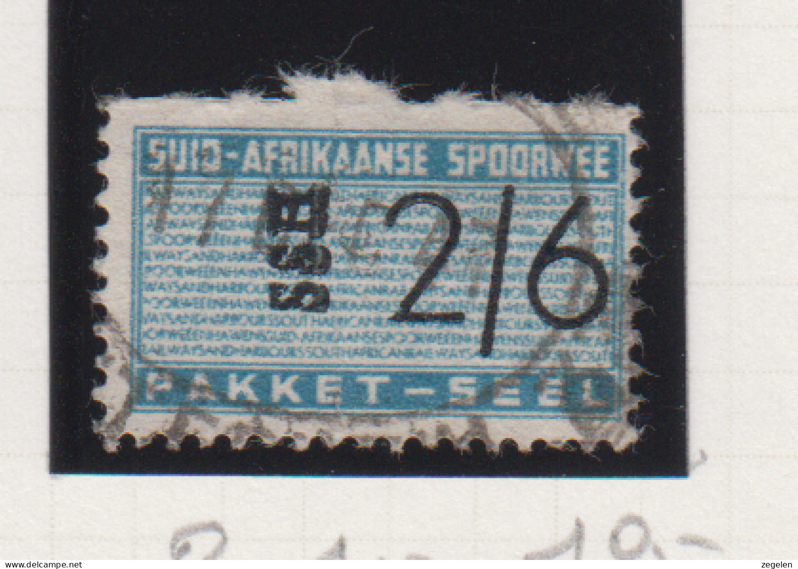 Zuid-Afrika Spoorwegzegel(railway Parcel Stamps) Cat.H.S. Hagen/Naylor : SAR-SAS 8.10 HSS Hartenbos - Andere & Zonder Classificatie