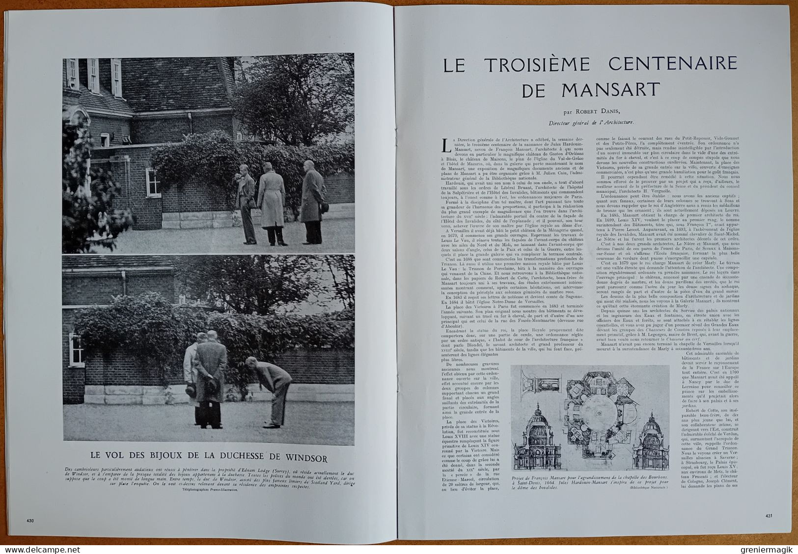 France Illustration N°56 26/10/1946 Marjorie Lawrence/Exécutions de Nuremberg/Algérie/L'or de l'Union française/Mansart