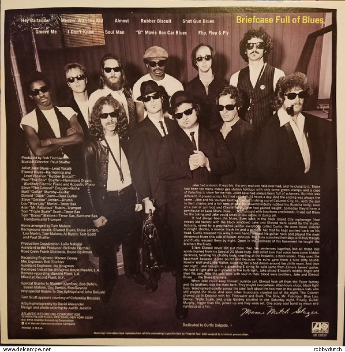 * LP *  BLUES BROTHERS - BRIEFCASE FULL OF BLUES  (USA 1978 EX-) - Blues