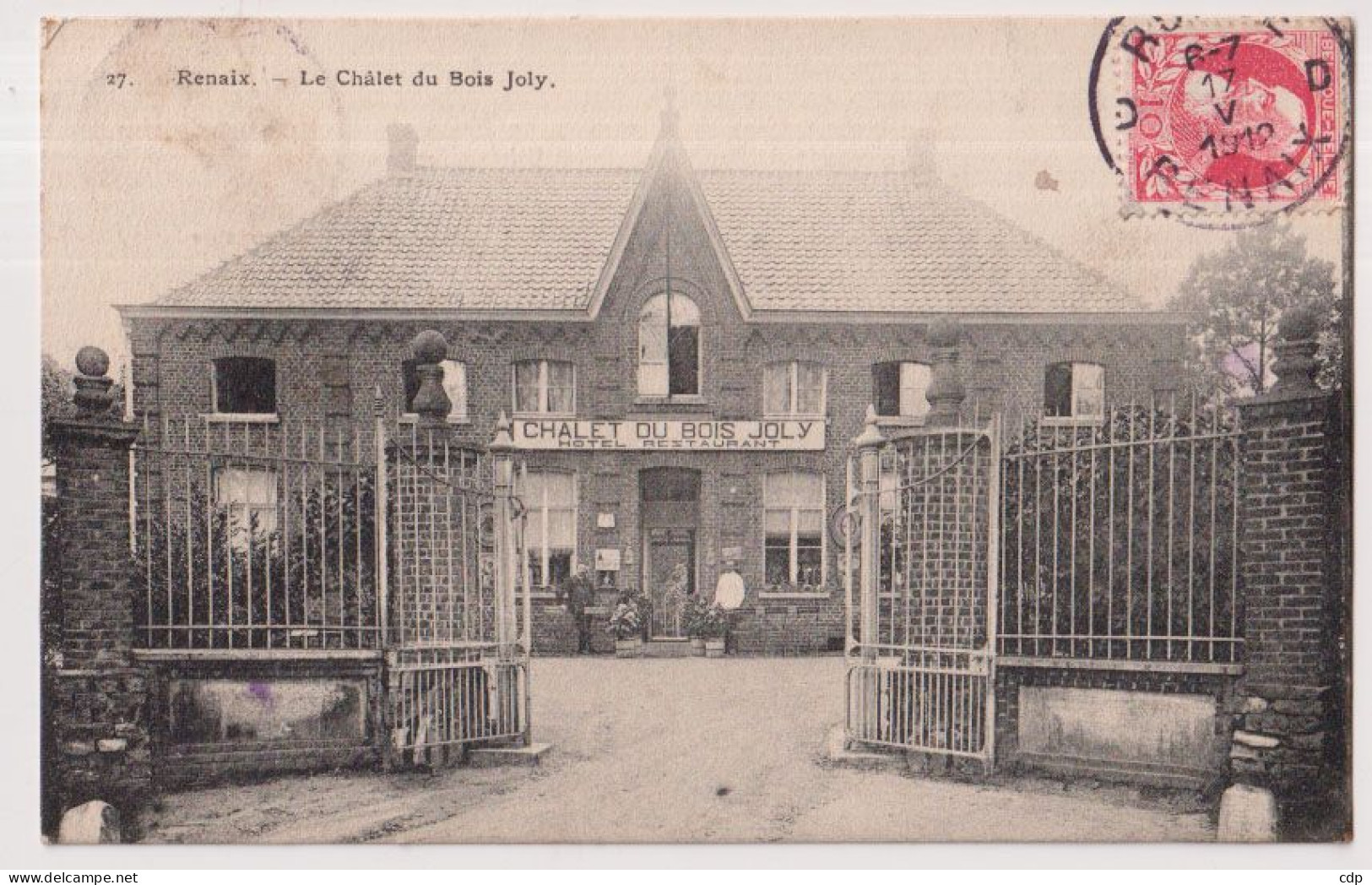 Cpa  Renaix  Hotel Chalet  1912 - Ronse