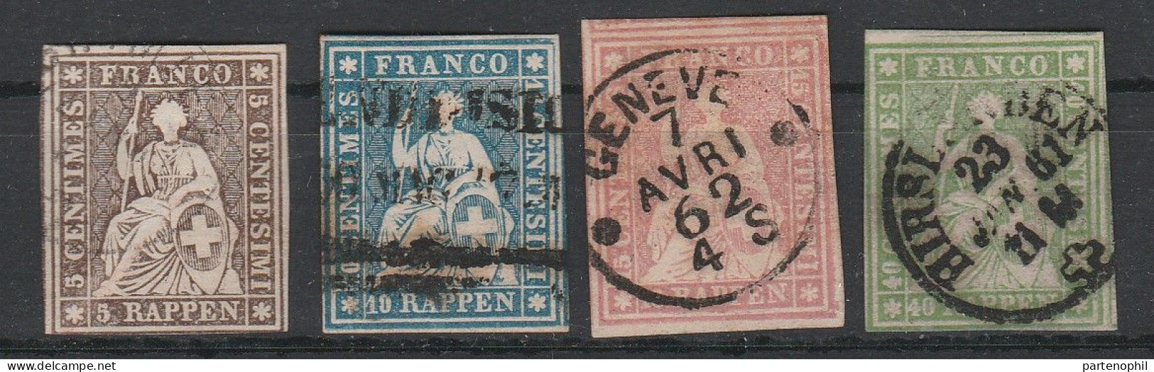 Svizzera 1904 - Helvetia Non Dentellati - Gebraucht
