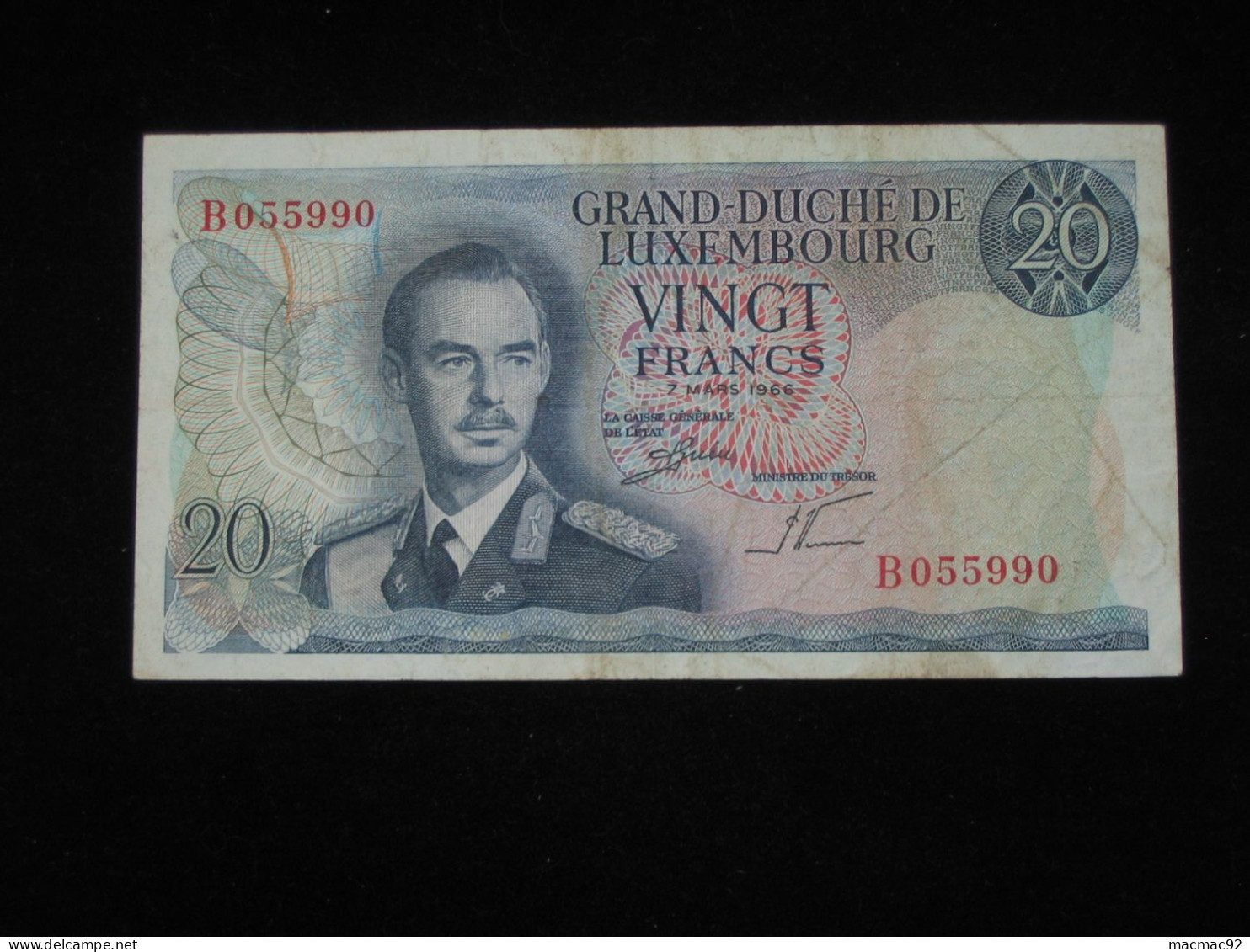 LUXEMBOURG - 20 Francs 1966 - Grand Duché De Luxembourg  **** EN ACHAT IMMEDIAT **** - Luxemburgo