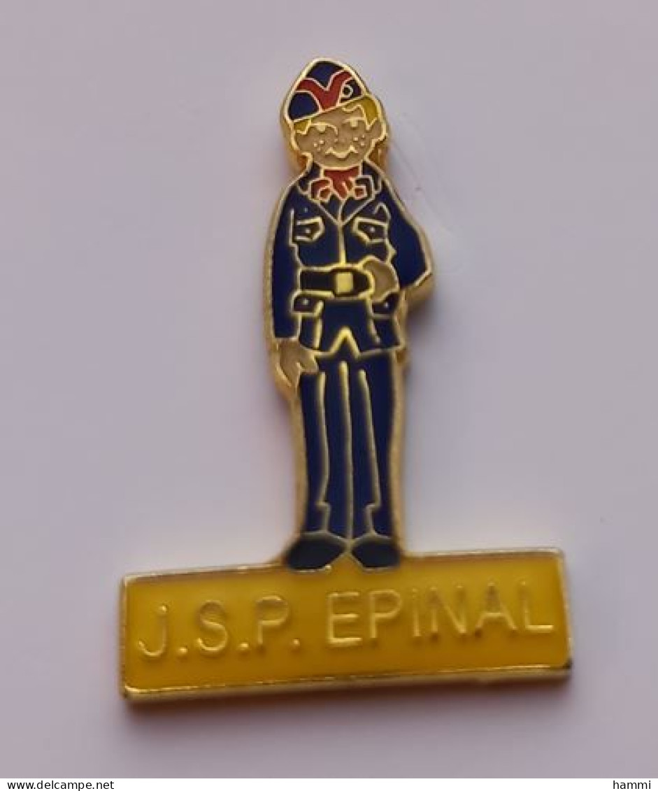 PO73 Pin's J.S.P. Pompiers Pompier Épinal Vosges Achat Immédiat - Pompiers