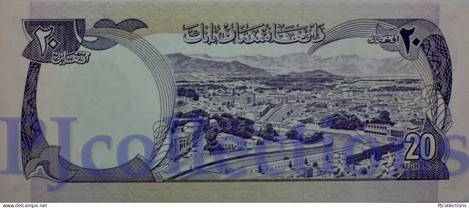 AFGHANISTAN 20 AFGHANIS 1977 PICK 48c UNC - Afghanistan