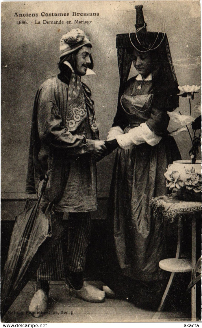 CPA Folklore Costumes Bressans La Demande En Mariage (1278080) - Villars-les-Dombes