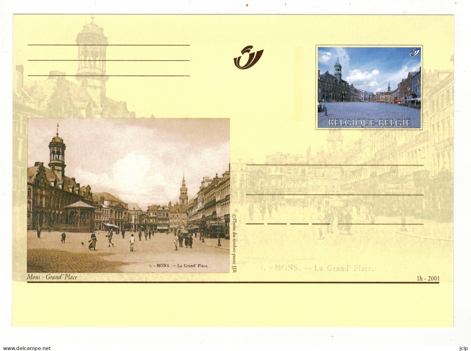 2001 - Mons - La Grand'Place. - Souvenir Cards - Joint Issues [HK]