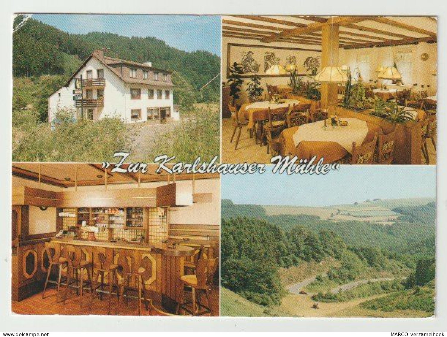 Ansichtkaart-postcard Restaurant-pension "zur Karlshauser Mühle" Karlshausen Südeifel (D) - Bitburg