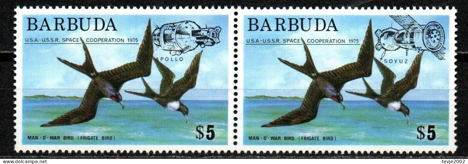 Barbuda 1975 - Mi.Nr. 227 - 228 - Postfrisch MNH - Tiere Animals Vögel Birds - Albatros & Stormvogels