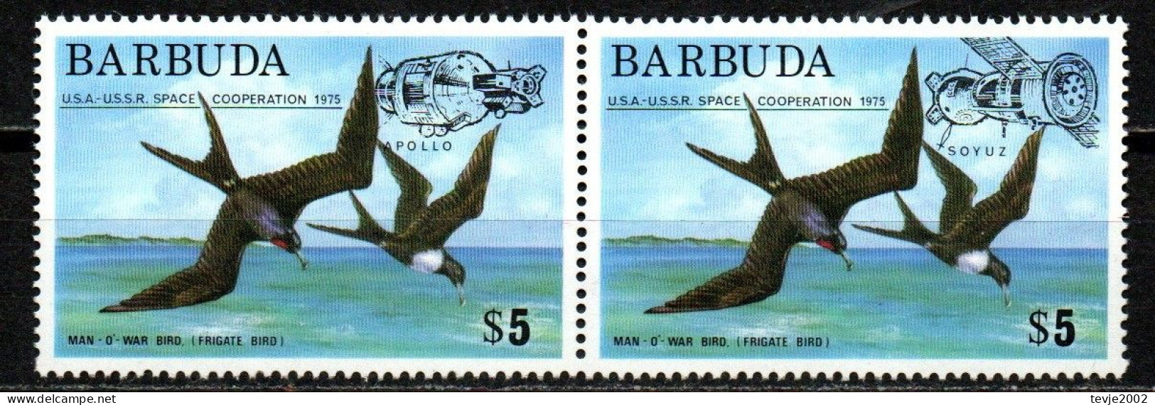 Barbuda 1975 - Mi.Nr. 227 - 228 - Postfrisch MNH - Tiere Animals Vögel Birds - Palmípedos Marinos