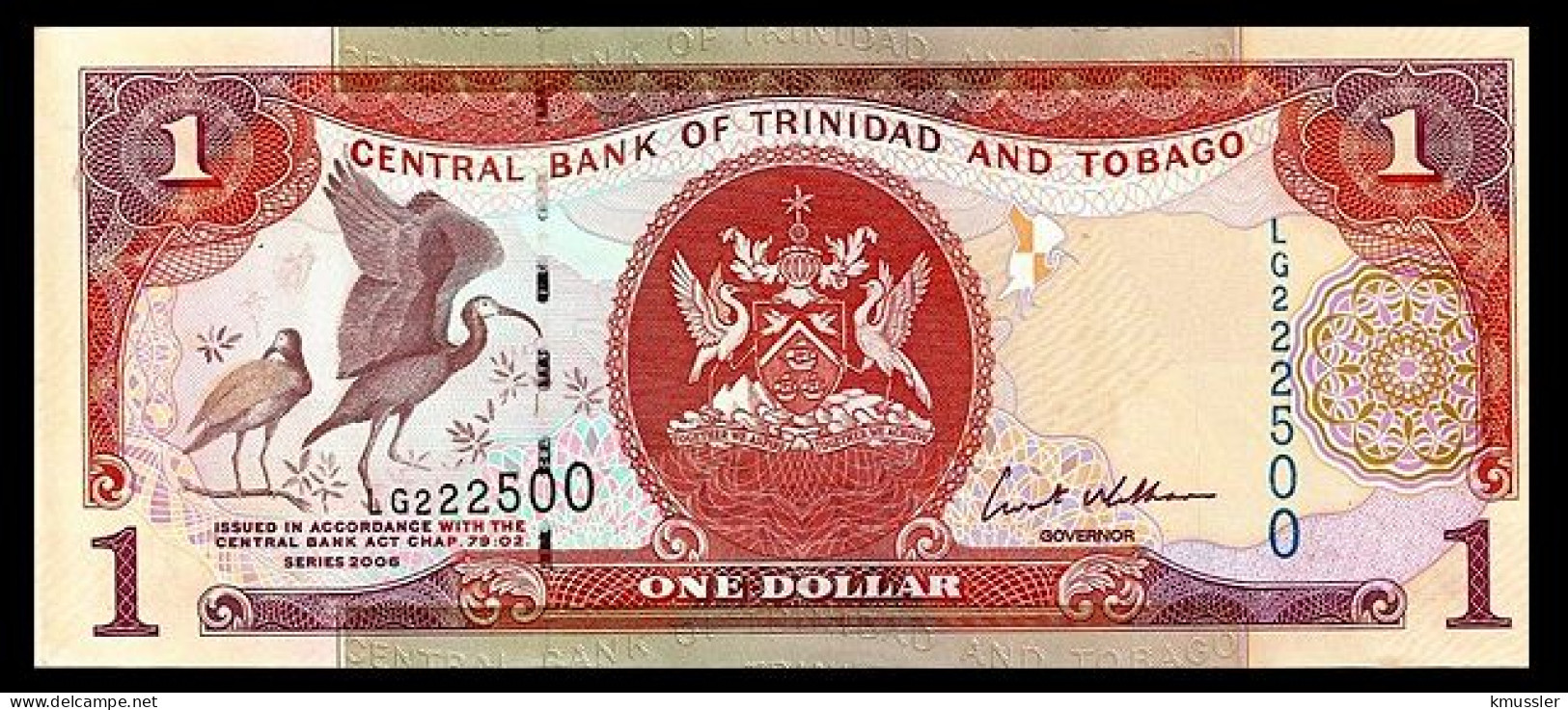 # # # Banknote Trinidad Und Tobago 1 Dollar 2002 UNC # # # - Trinité & Tobago