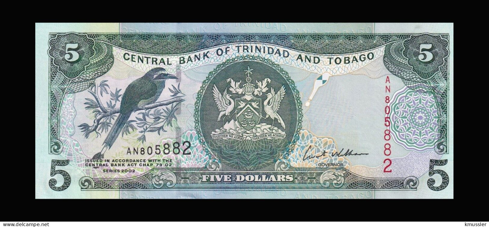 # # # Banknote Trinidad Und Tobago 5 Dollars 2002 # # # - Trindad & Tobago