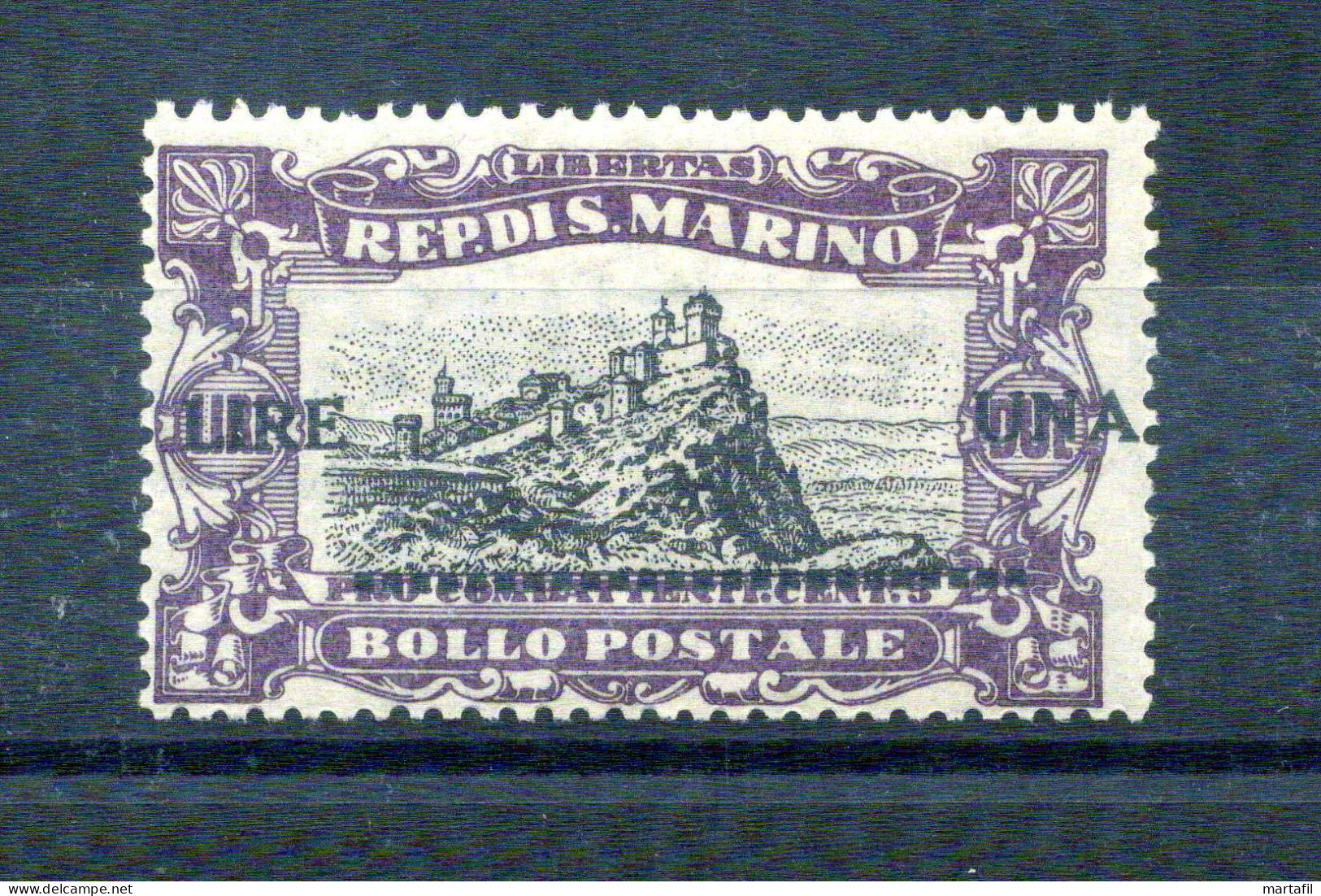 1924 SAN MARINO N.105 MNH **, Francobollo Della Serie Pro Combattenti Sovrastampato 1l. Su 2l. - Unused Stamps