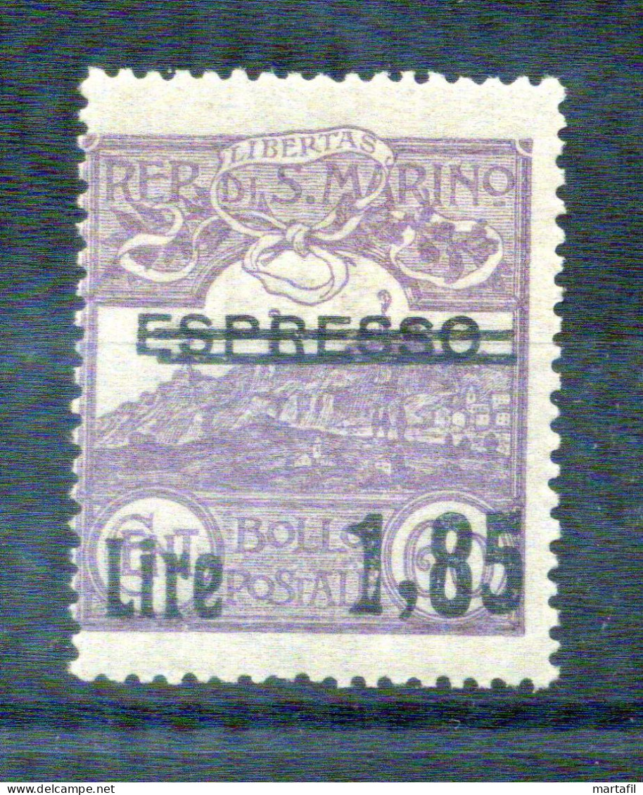 1926 SAN MARINO N.129 SET MNH **, Francobollo Espresso Soprastampato Per Posta Ordinaria - Unused Stamps