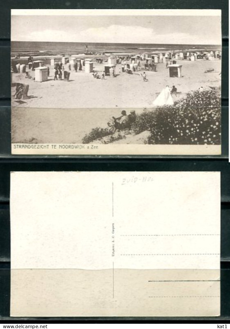 K19885)Ansichtskarte: Noordwijk A. Zee, Strandpanorama - Noordwijk (aan Zee)