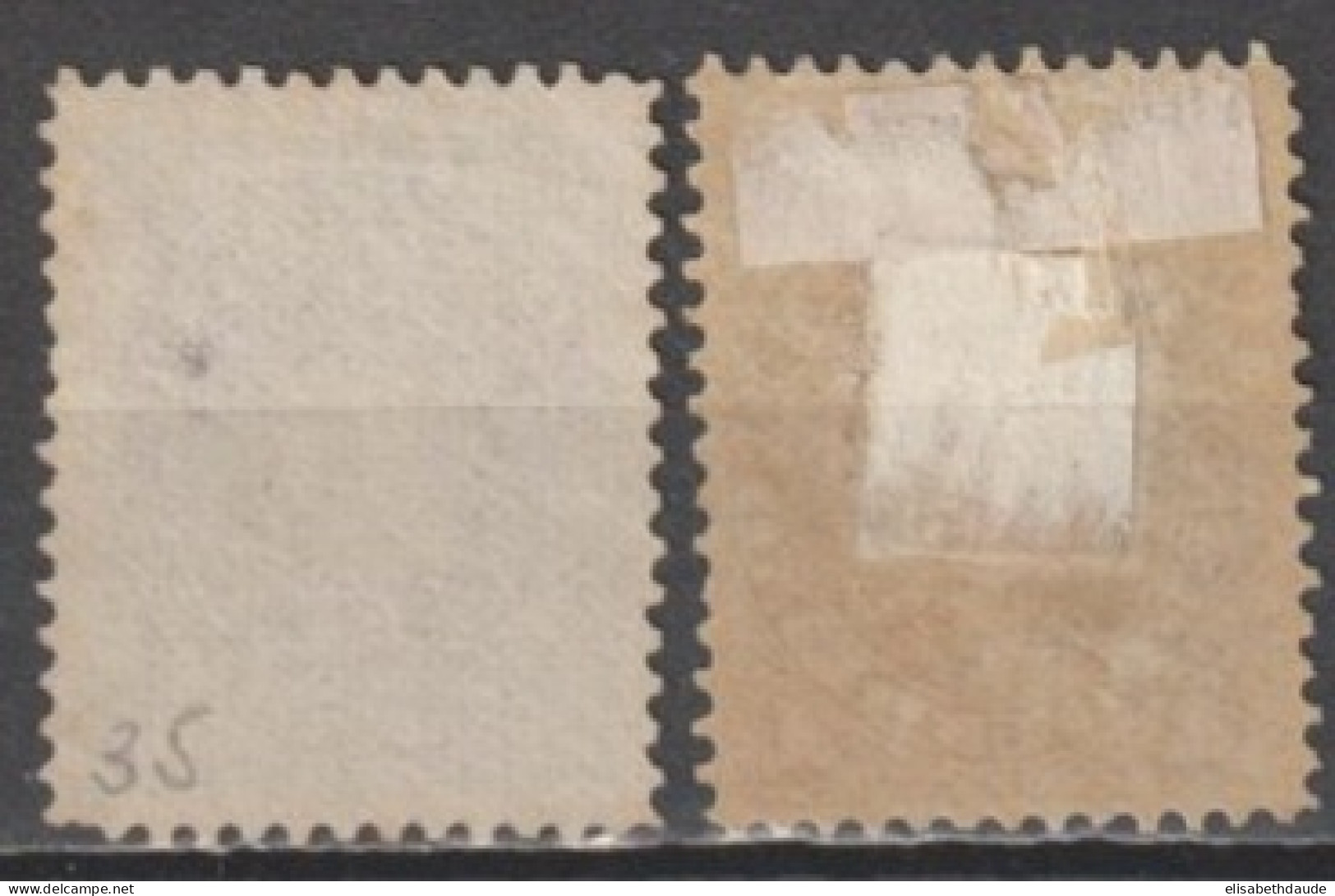 CANADA NEWFOUNDLAND - 1880 - YVERT N°35 + 35a (*) + * MH (CHARNIERE FORTE) - COTE = 65 EUR. - 1865-1902