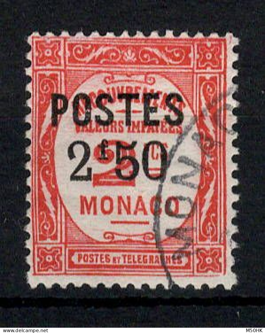 Monaco - YV 153 Oblitéré , Taxe Surchargé , Cote 32 Euros , Rare - Usati