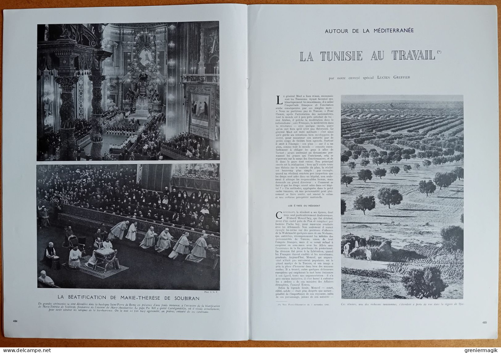 France Illustration N°58 09/11/1946 La campagne électorale à Paris/Tunisie/Assemblée générale de l'ONU/De Soubiran