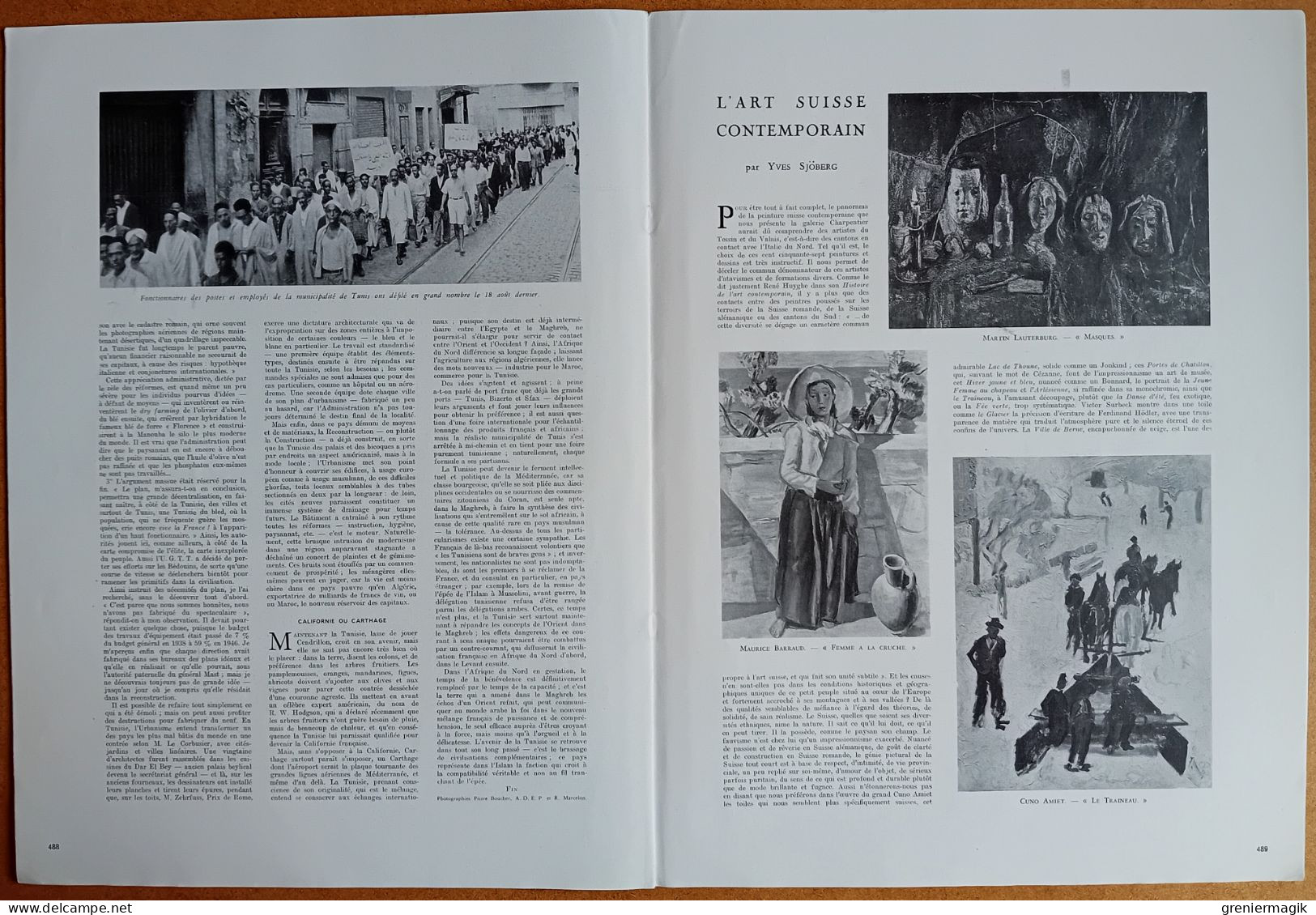 France Illustration N°58 09/11/1946 La campagne électorale à Paris/Tunisie/Assemblée générale de l'ONU/De Soubiran