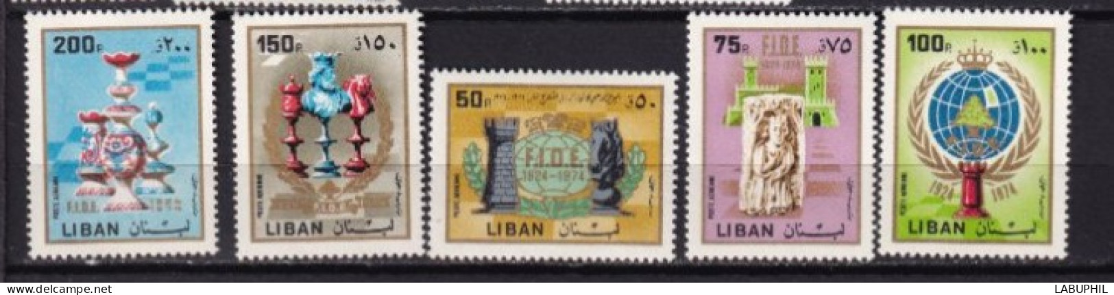 LIBAN MNH ** Poste Aerienne 1980 Echecs - Liban