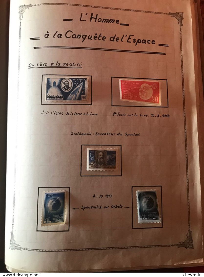 Superbe Album De 35 Pages :  Timbres Et Enveloppes. L'homme à La Conquête De L'espace. - Collections (en Albums)