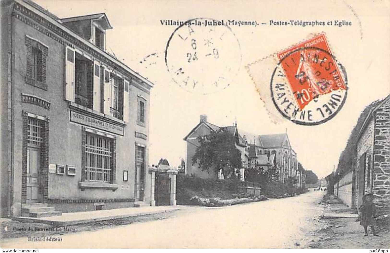 Thème POSTE - CPA - 53 - VILLAINES La JUHEL : Postes Et Telégraphe ( En Bon 1er Plan ) Mayenne - Postal Services