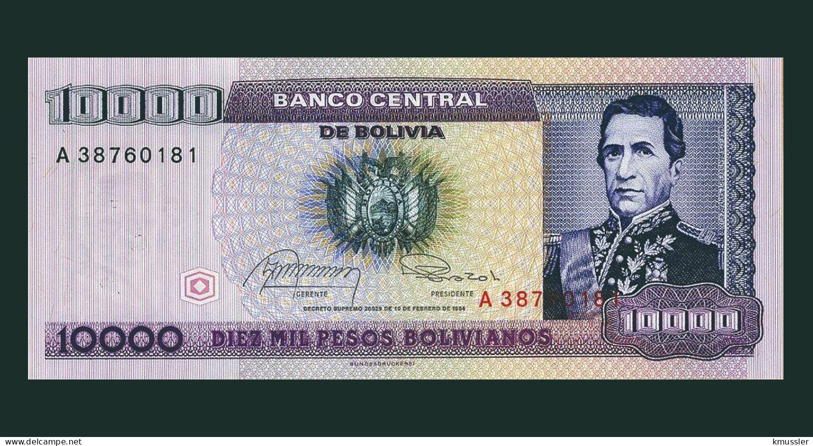 # # # Banknote Bolivien (Bolivia) 1 Centavo 1985 (P-195) UNC # # # - Bolivië