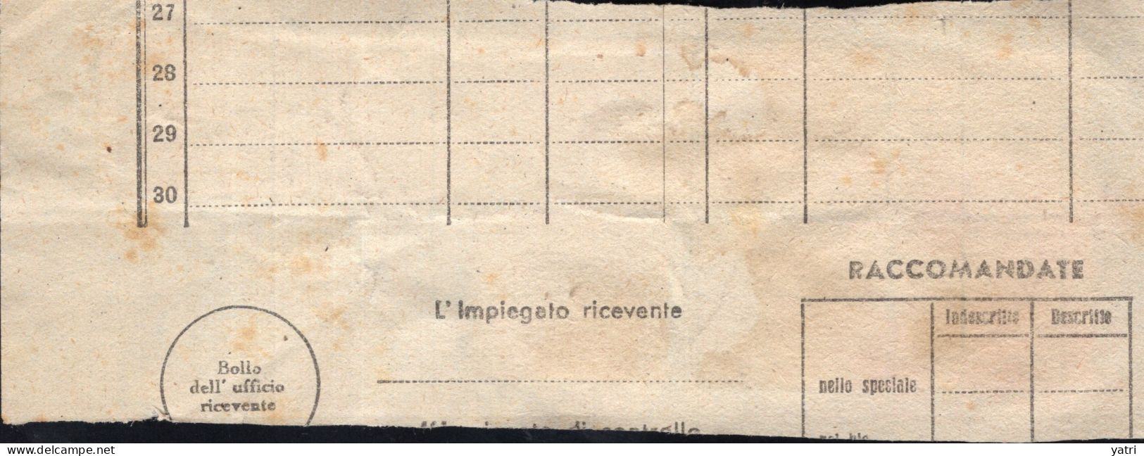 Luogotenenza - Segnatasse 20 Lire, Filigrana Ruota 1° Tipo, Usati Su Frammento Di Modulo Di Tassazione - Postage Due