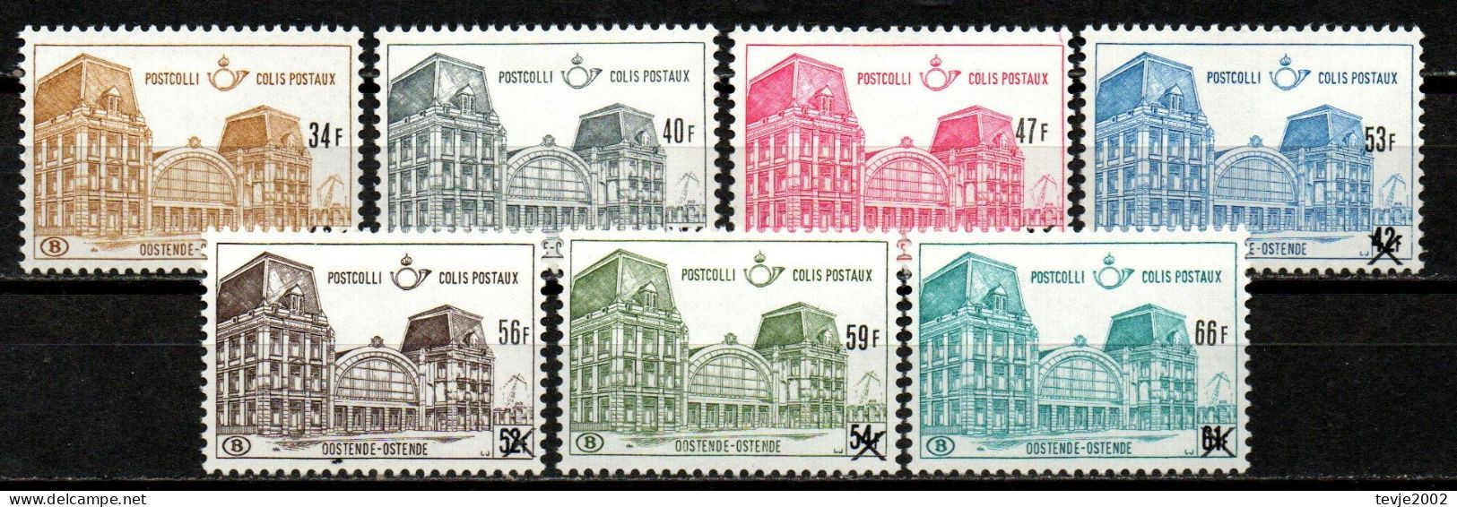 Belgien 1971 - Postpaketmarken Mi.Nr. 76 - 82 - Postfrisch MNH - Neufs
