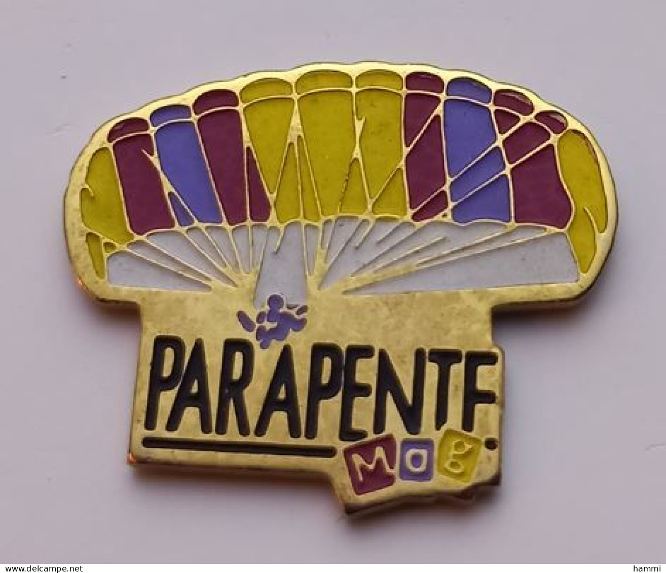 E02 Pin's Journal Presse Média Magazine PARAPENTE MAG Parachute Parachutisme Achat Immédiat - Paracadutismo