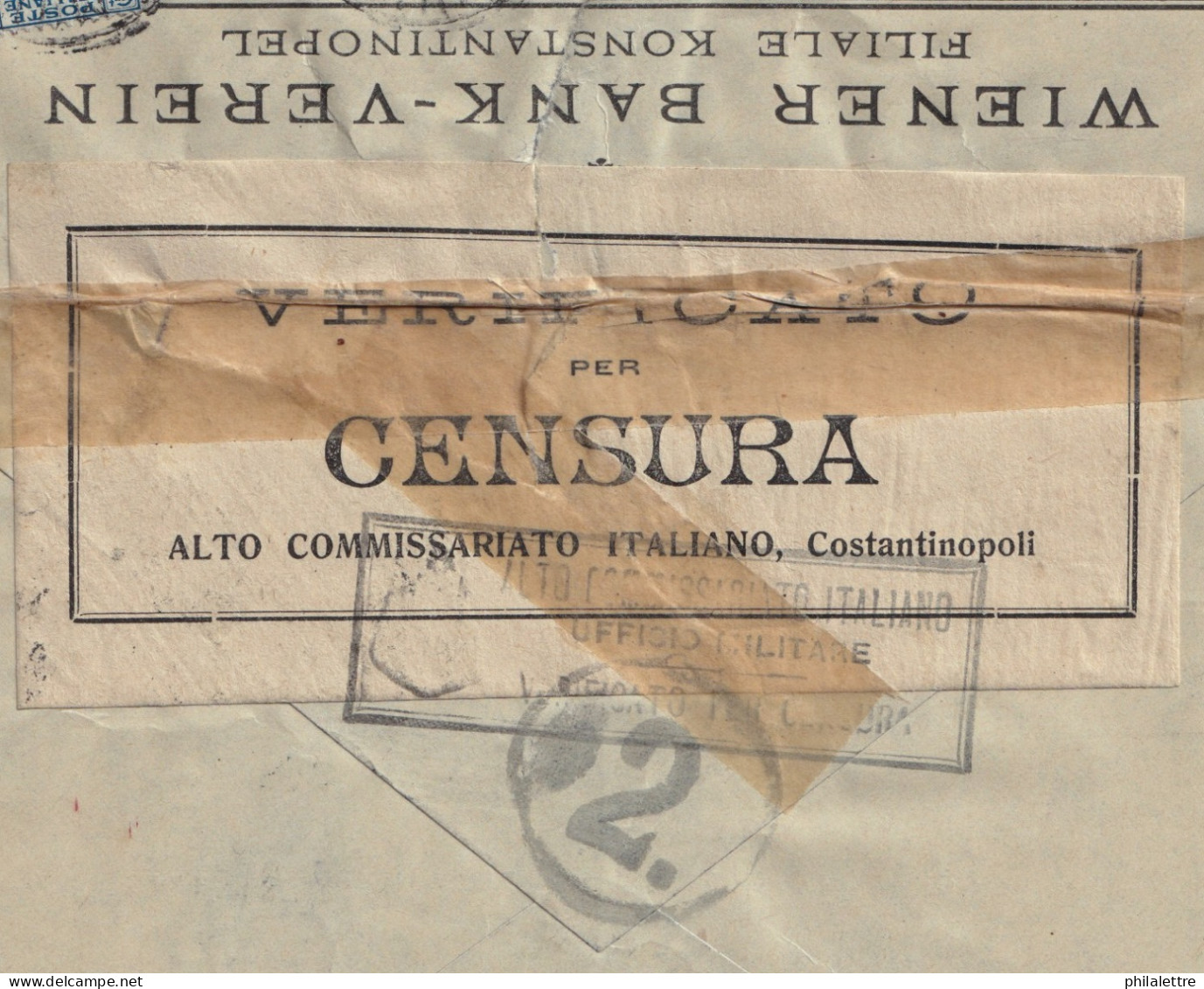 ITALY / LEVANT 1919 Cover Via "POSTA MILITARE * 15 *" In CONSTANTINOPLE Censored (Alto Commissariato Italiano) To Sweden - Militärpost (MP)