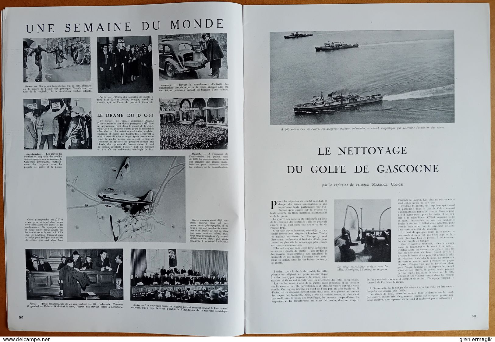 France Illustration N°61 30/11/1946 Coventry/Nettoyage Du Golfe De Gascogne/Indes/Exposition D'art Moderne/Marseille - Informaciones Generales