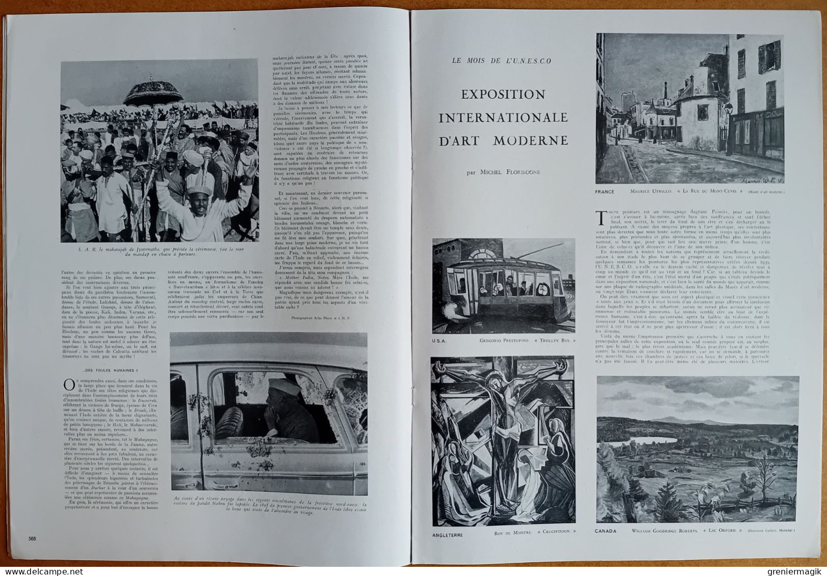 France Illustration N°61 30/11/1946 Coventry/Nettoyage Du Golfe De Gascogne/Indes/Exposition D'art Moderne/Marseille - General Issues