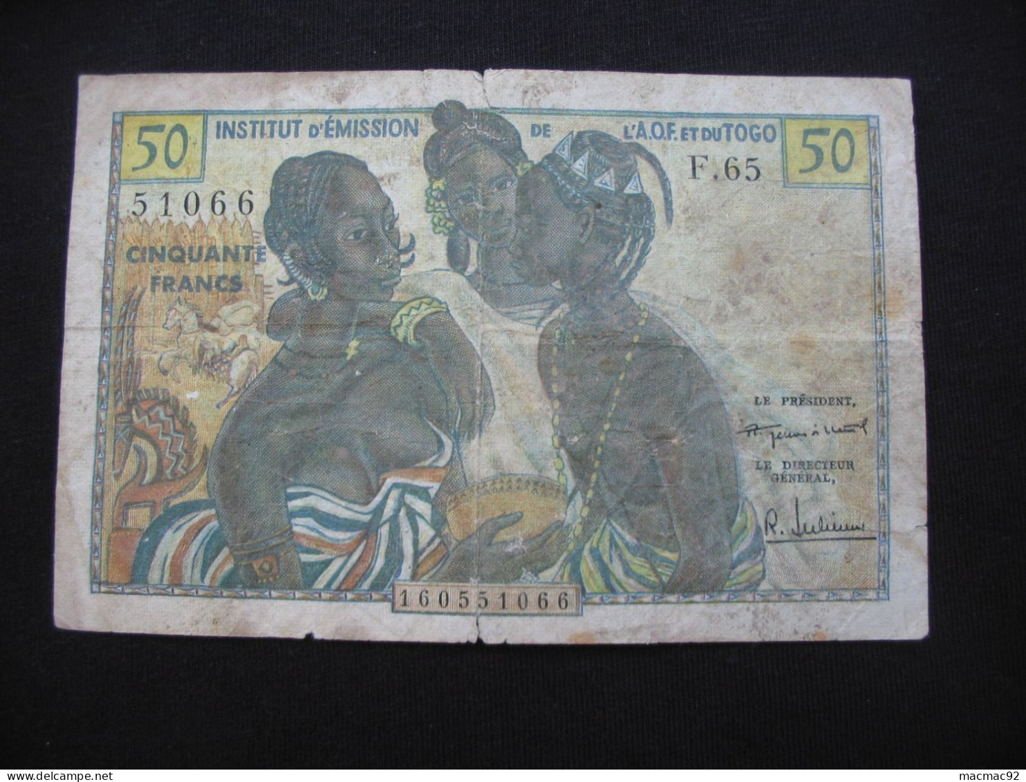 50 Francs 1956 Institut D'émission De L'A.O.F .et Du Togo   **** EN ACHAT IMMEDIAT **** - West African States