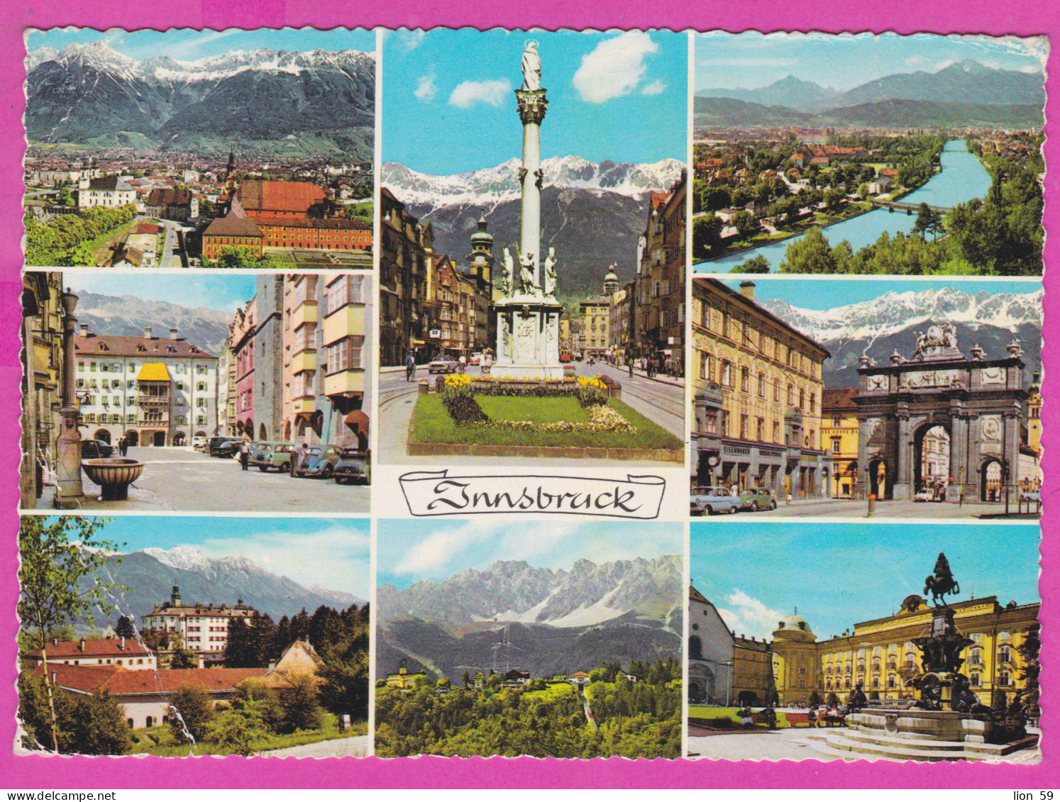 293517 / Austria Innsbruck , Tirol PC 1963 USED 1.80 S Flamme Besuchet Die IX Olympischen Winterspiele Vom 29.1-9.2 1964 - Hiver 1964: Innsbruck