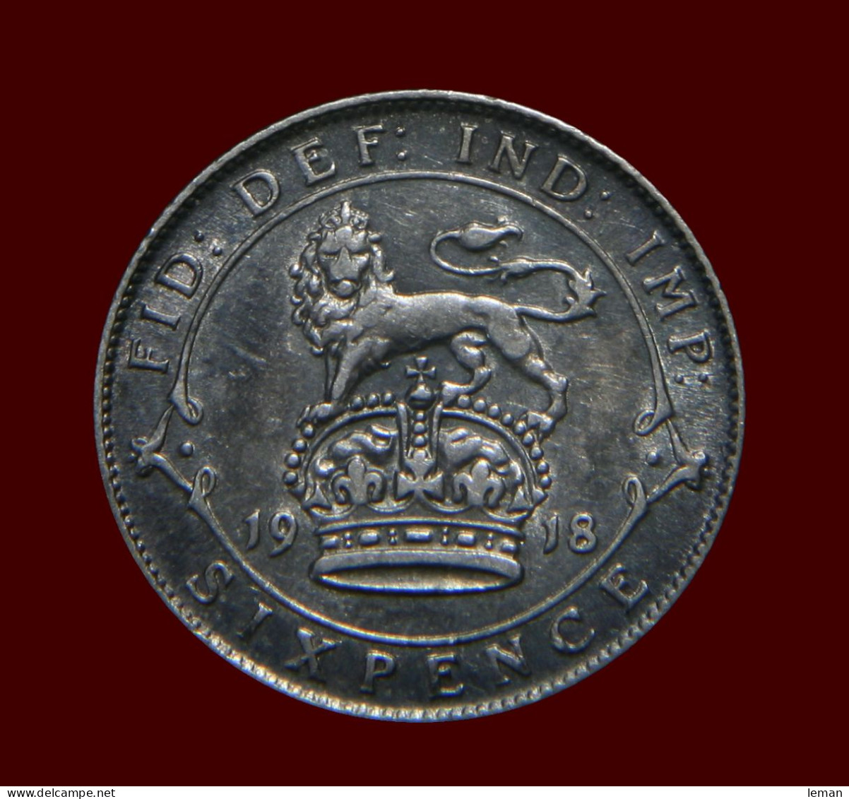 Great Britain George V 1918 Sixpence Toned About EF - Other & Unclassified