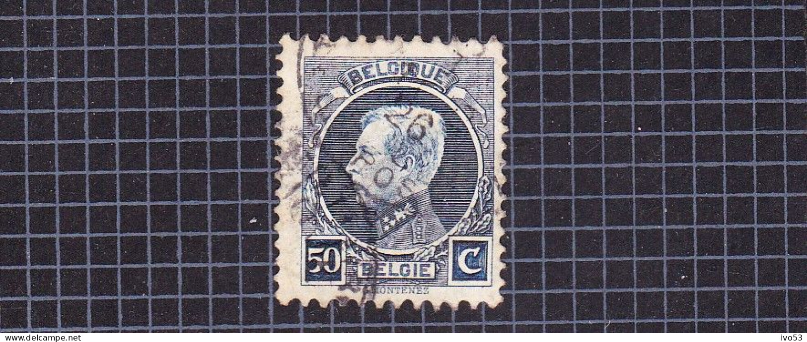 1922 Nr 211A:gestempeld.T:11 1/2 X 11 1/2.Koning Albert I.Montenez. - 1921-1925 Small Montenez